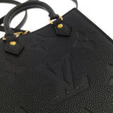 Louis Vuitton Monogram Implant Petite Sac Plat Shoulder Bag Black