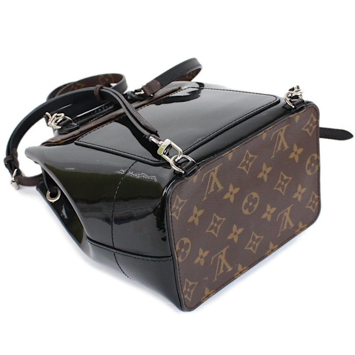 Louis Vuitton Monogram Patent Black Hot Springs Backpack Rucksack
