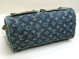 Louis Vuitton Neo Speedy Handbag Mini Boston Bag Monogram Denim Blue