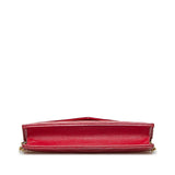 Saint Laurent- Chain Wallet Shoulder Bag Leather Red