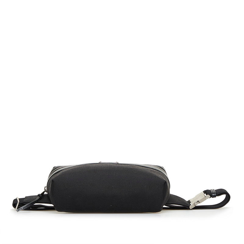 Saint Laurent- Body Bag Waist Bag Canvas Leather Black