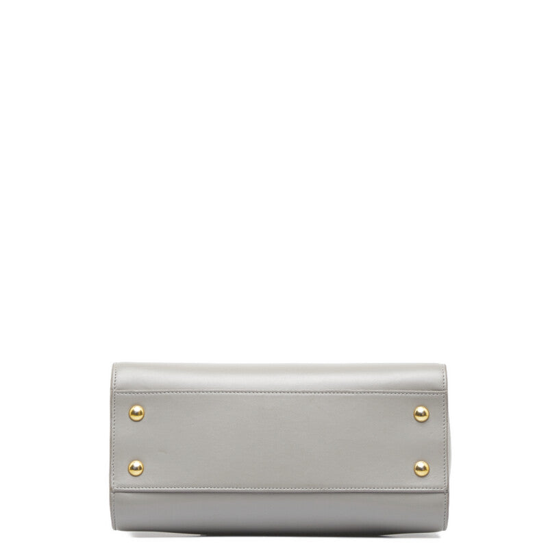 Saint Laurent- Monogram Cabas Handbag Leather Gray