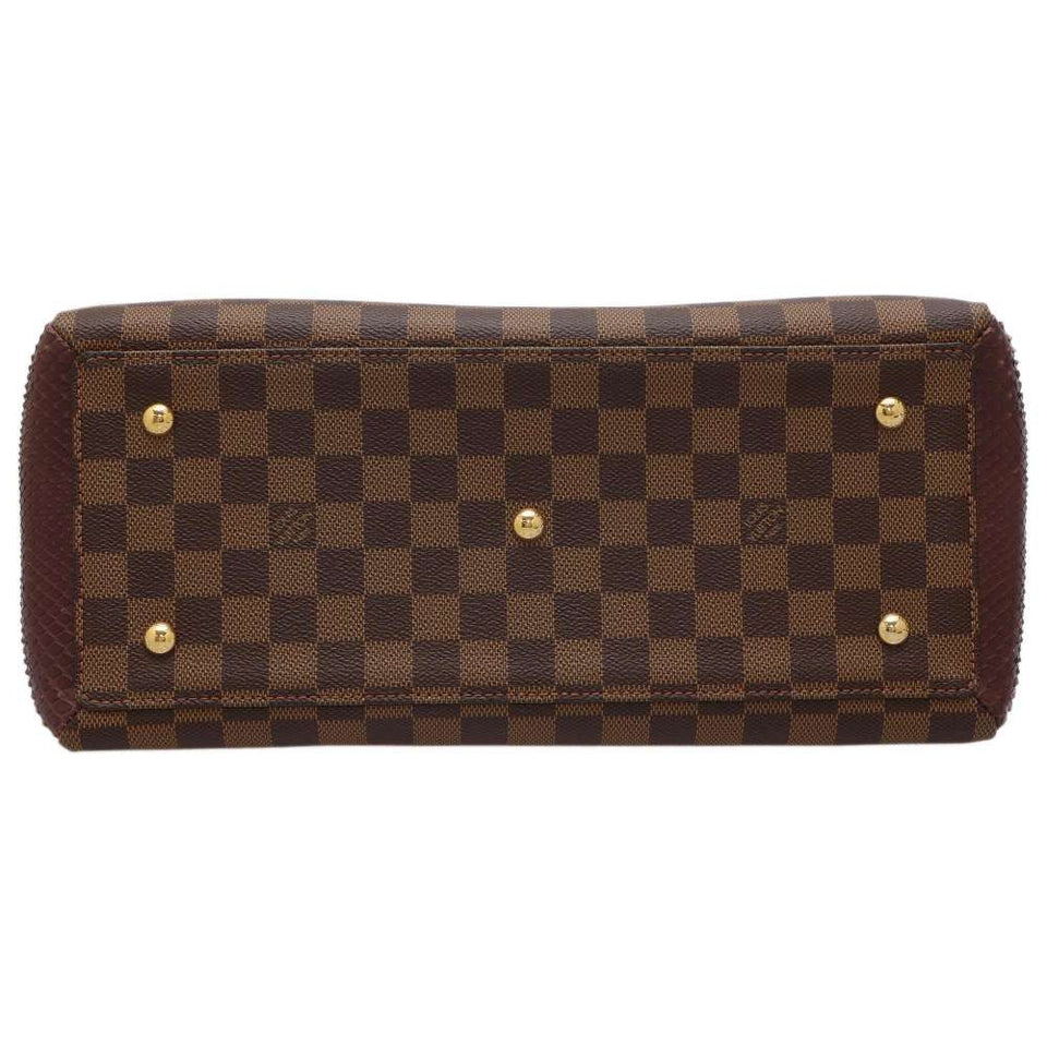 Louis Vuitton Handbag Damier Ebene Normandy Python