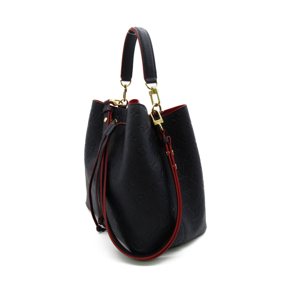 Louis Vuitton Neonoe Shoulder Bag Monogram Implant Marine Rouge