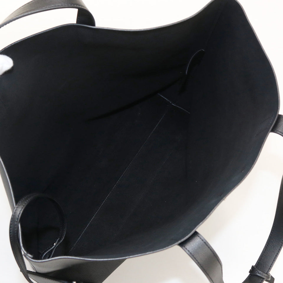 Saint Laurent- Sac Shopping Tote Bag Noir Leather Black