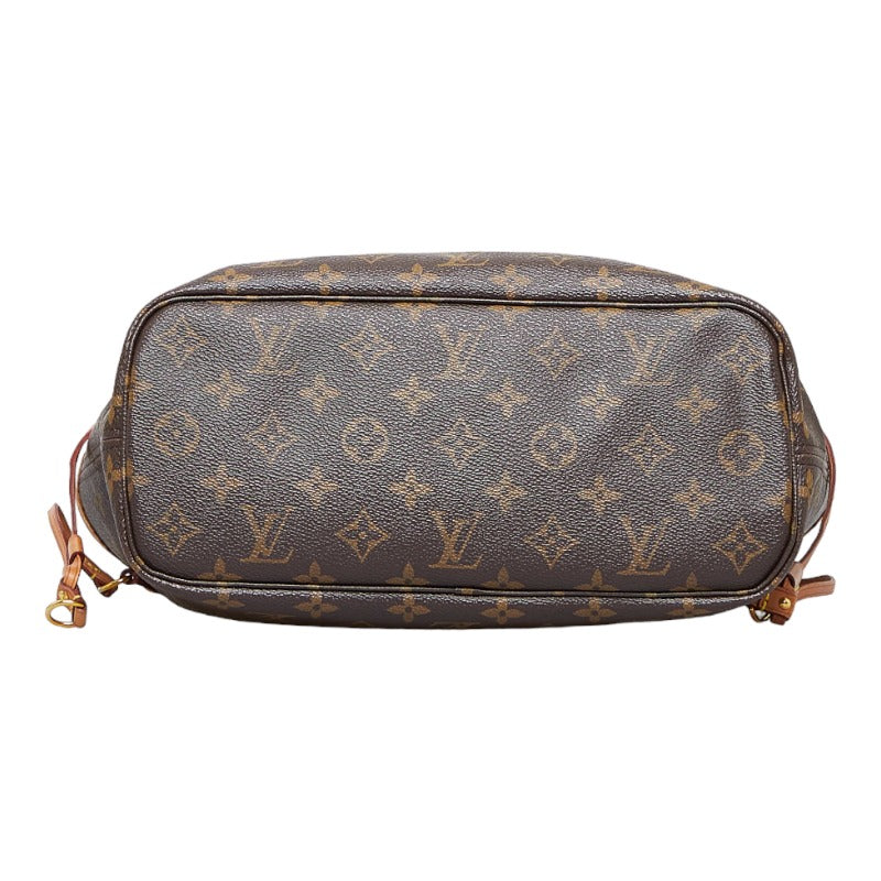 Louis Vuitton Monogram Neverfull PM Tote Bag Brown Leather