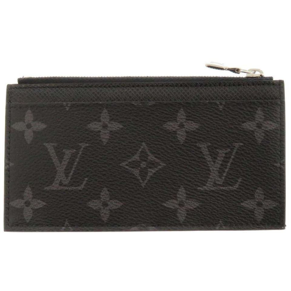 Louis Vuitton Coin Case Monogram Eclipse Coin Card Holder Black
