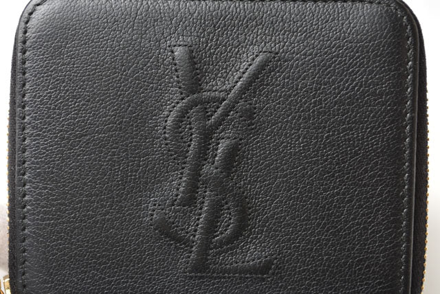 Saint Laurent- Paris Wallet Folding Wallet Zipper Type Black