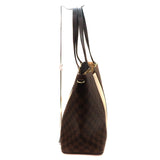 Louis Vuitton Jersey Damier Canvas Ebene Brown Tote Bag