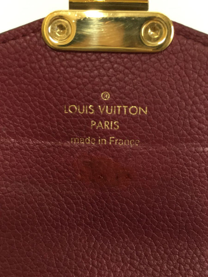 Louis Vuitton Portefeuil Pallas Noir Monogram Shoulder Bag Red
