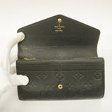 Louis Vuitton Bifold Long Wallet Monogram Implant Portefeuille Sarah Noir