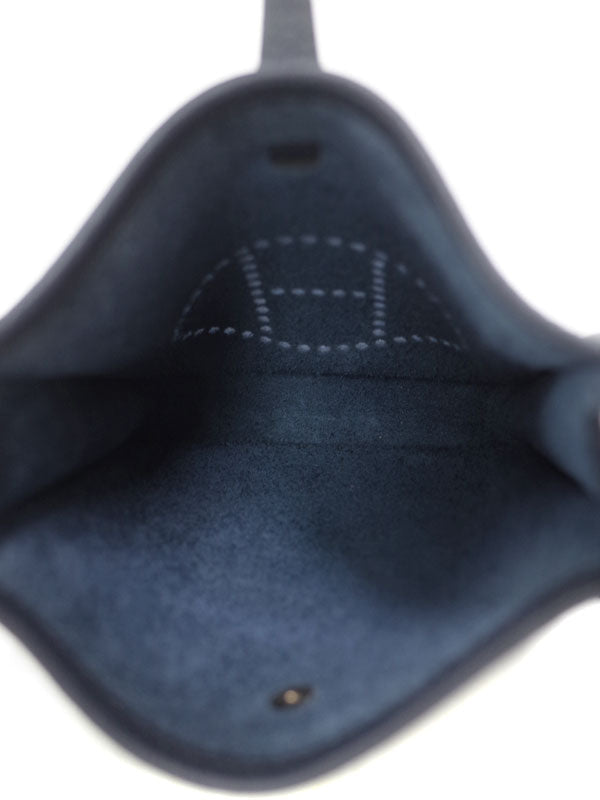 Hermes Evelyn Tpm Amazon Engraved Shoulder Bag Blue