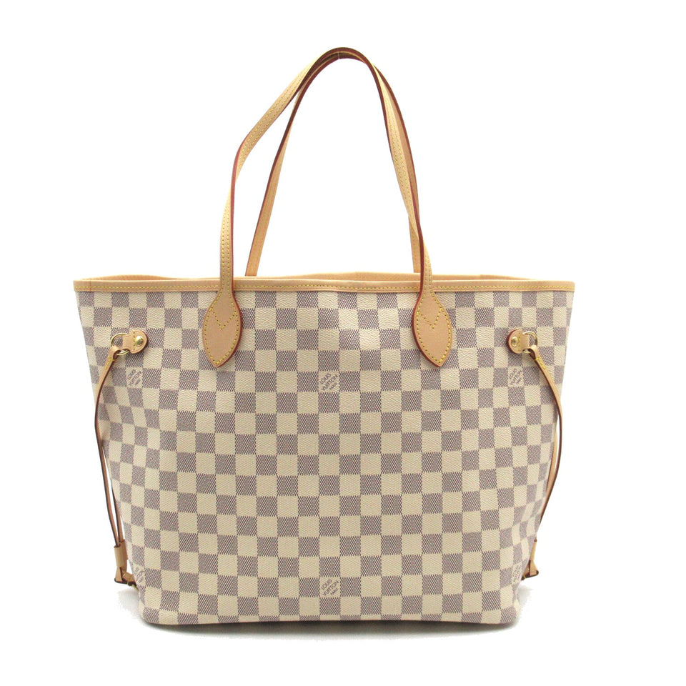 Louis Vuitton Neverfull MM Tote Bag Canvas Damier Azur