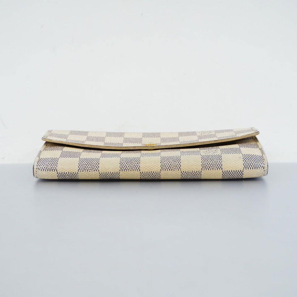 Louis Vuitton Bifold Long Wallet Damier Azur Portefeuille Sarah Wallet