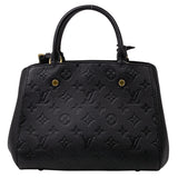 Louis Vuitton Montaigne MM Shoulder Bag Implant Noir Black