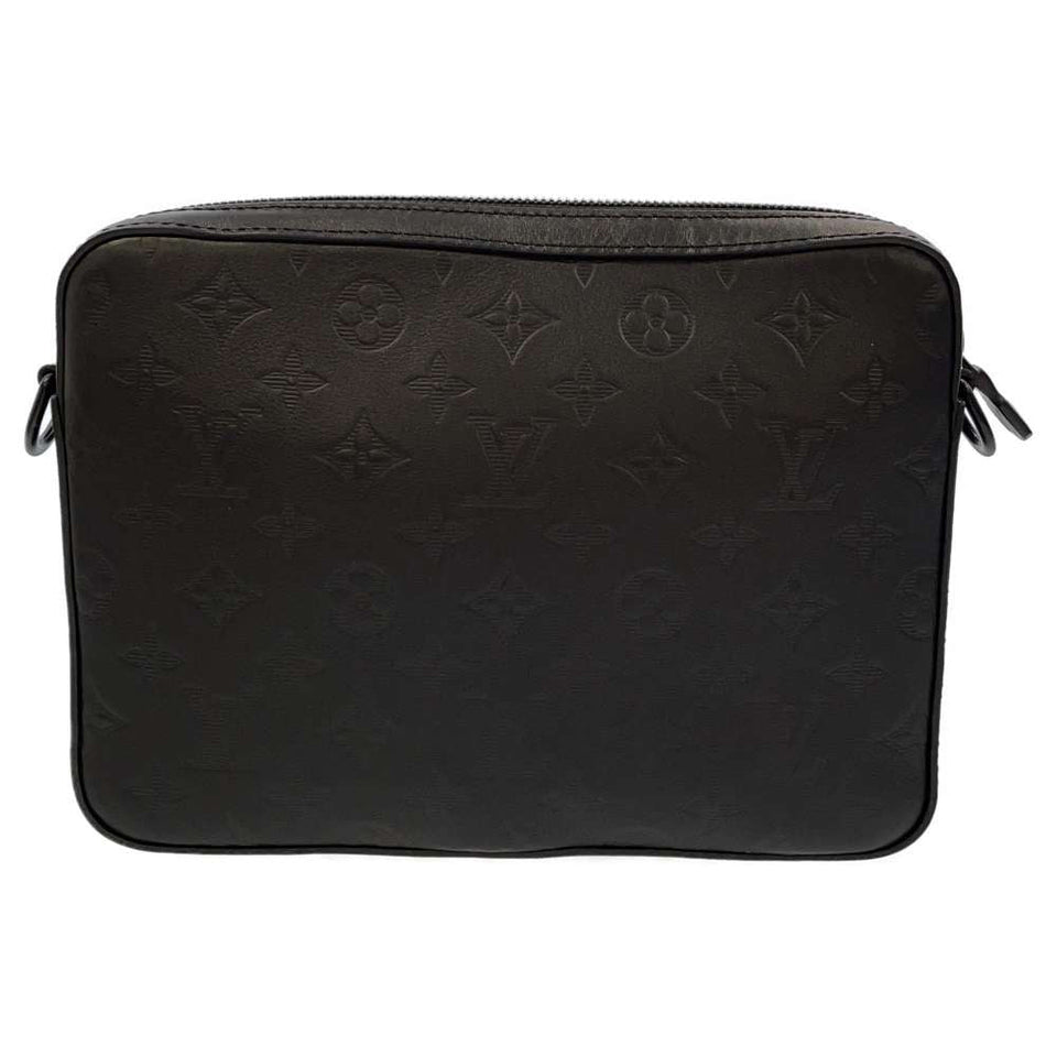 Louis Vuitton Shoulder Bag Monogram Shadow Duo Messenger Black