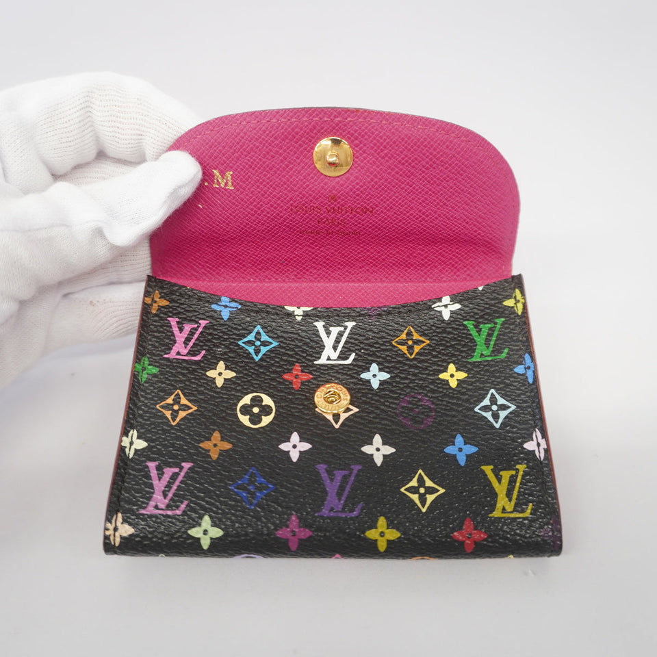 Louis Vuitton Card Holder Monogram Multicolor Black