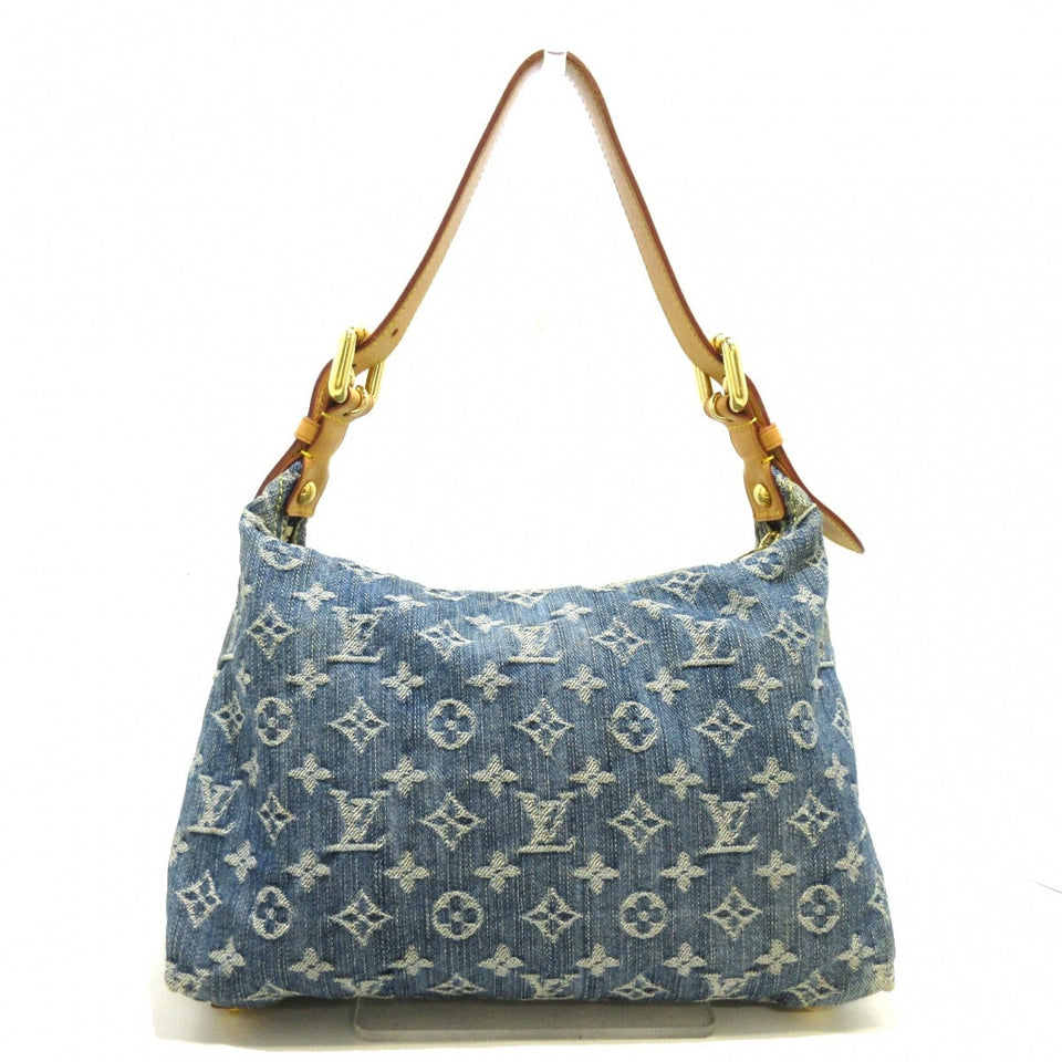 Louis Vuitton Baggy PM Shoulder Bag Blue Denim Leather