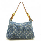 Louis Vuitton Baggy PM Shoulder Bag Blue Denim Leather