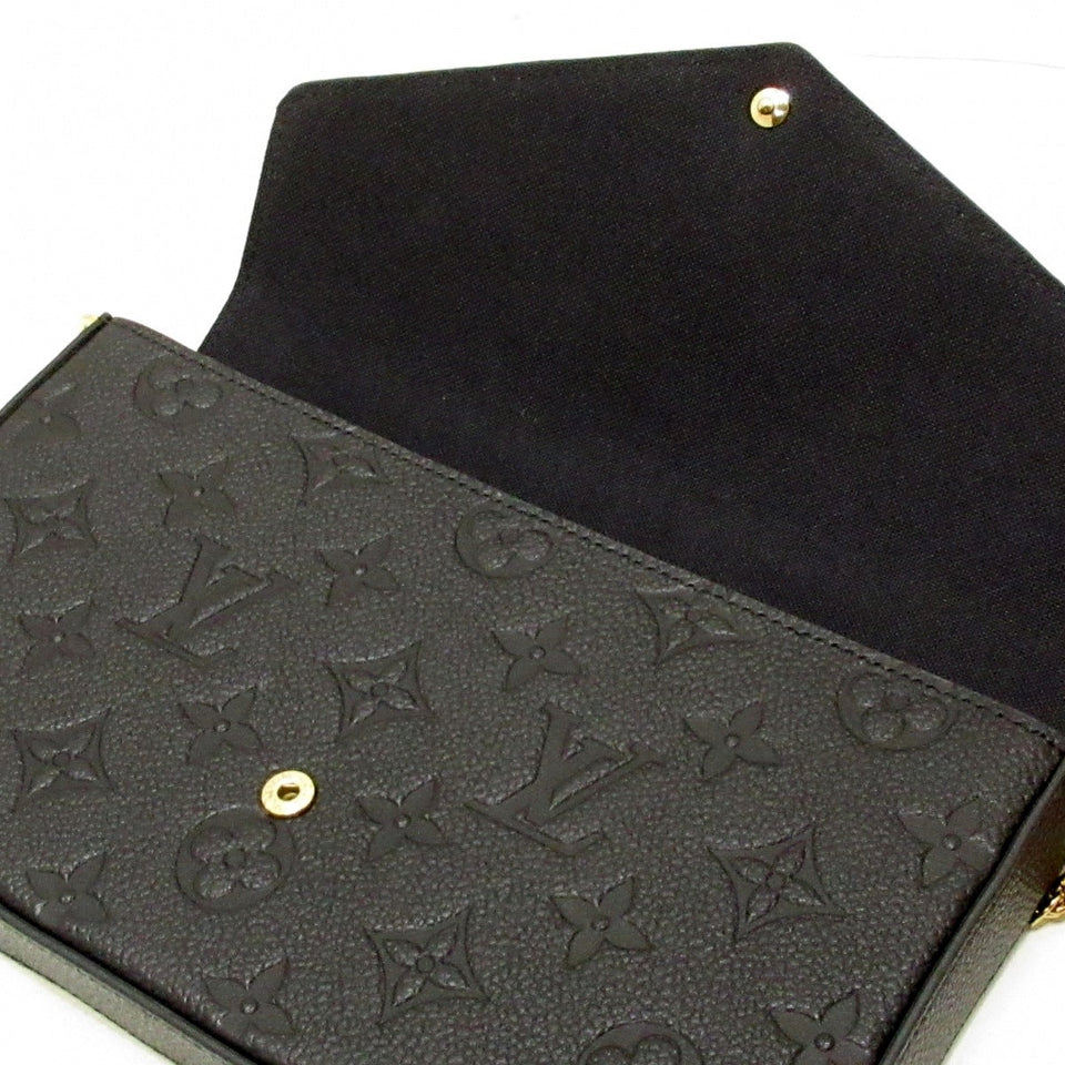 Louis Vuitton Pochette Felicie Wallet Noir Monogram Empreinte Leather
