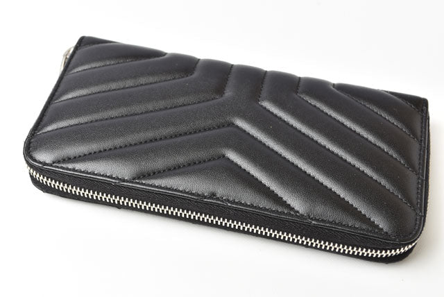 Saint Laurent- Paris Wallet Long Wallet Leather Black
