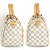 Louis Vuitton Speedy 25 Handbag Damier Azur Canvas Damier Azur