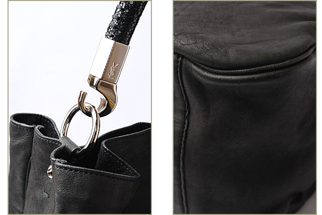 Saint Laurent- Shoulder Bag Sheepskin Black