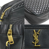 Saint Laurent- Shoulder Bag Leather Black Gold