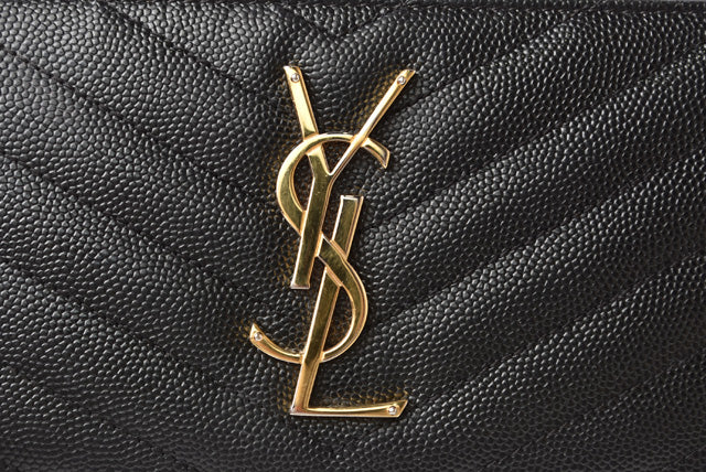 Saint Laurent- Paris Outlet Wallet Long Wallet Leather Black