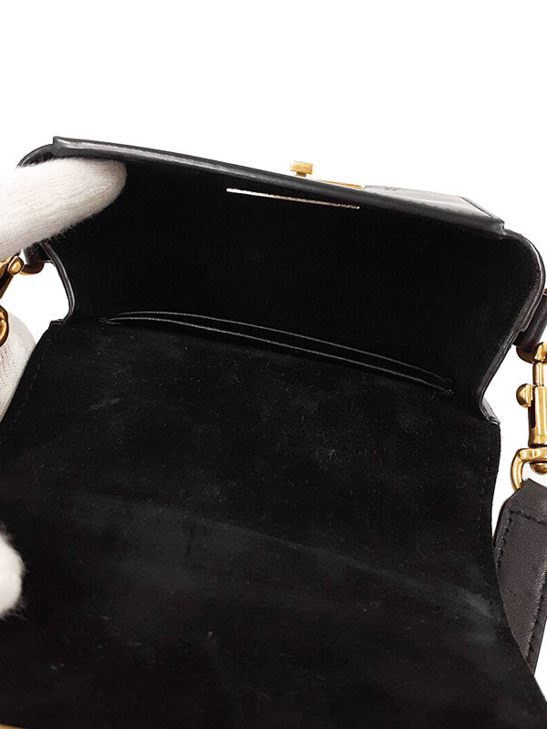 Saint Laurent- Paris Betty Leather Shoulder Bag Black
