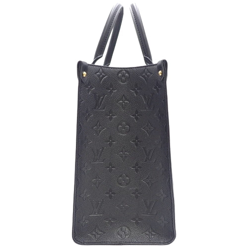 Louis Vuitton Monogram Emplant Noir On The Go MM Tote Bag Shoulder Bag Black