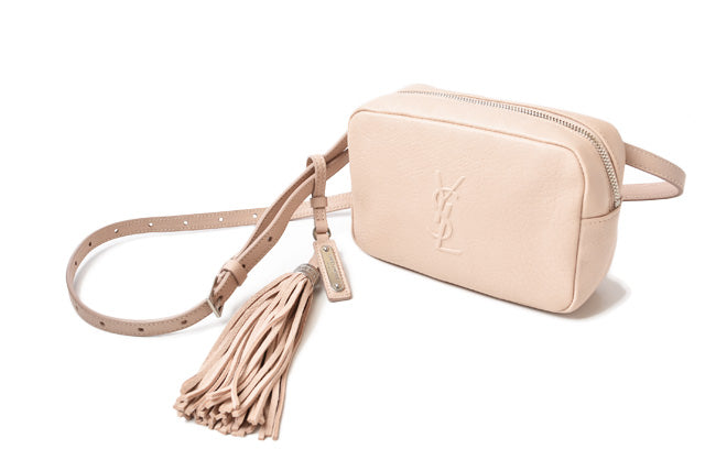 Saint Laurent- Belt Bag Shoulder Bag Leather Pink Beige