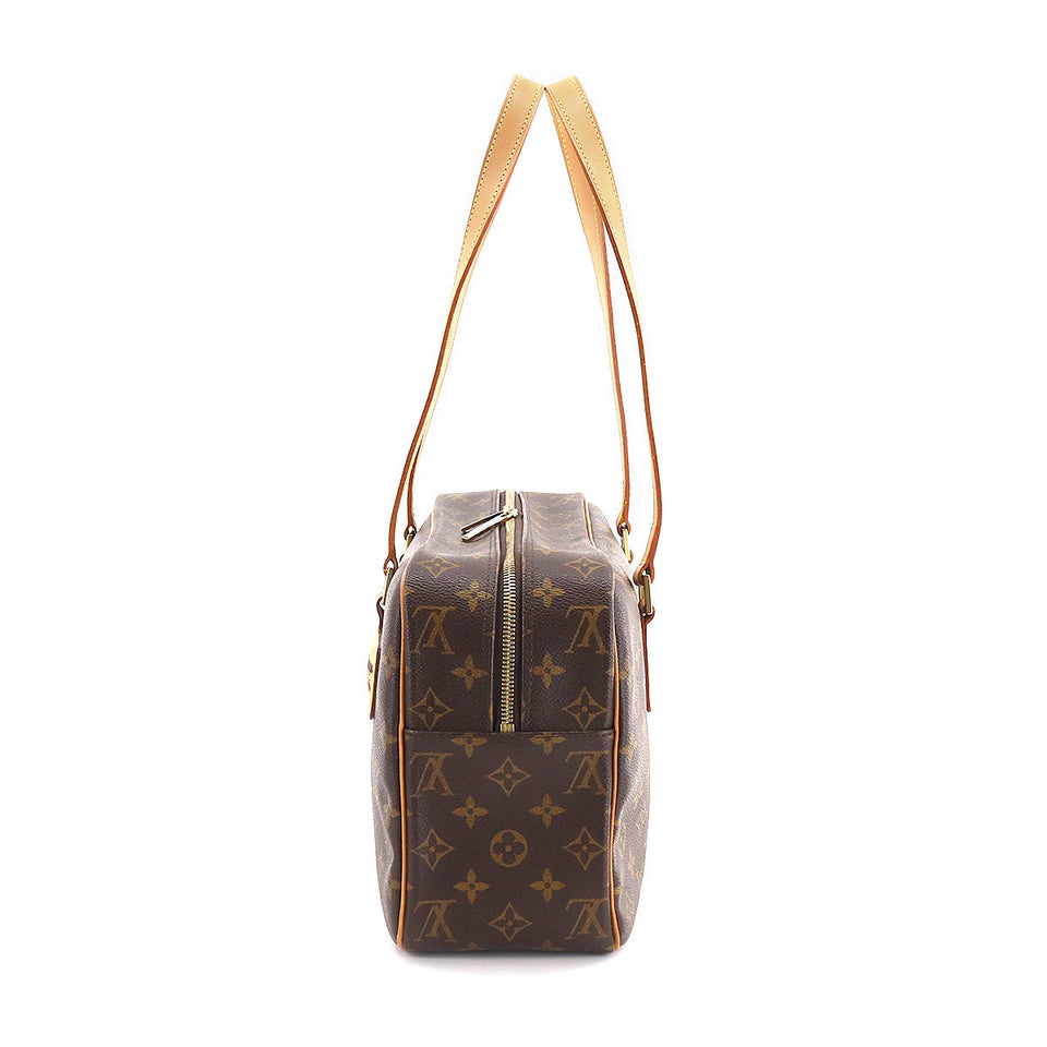 Louis Vuitton Monogram Cite GM Shoulder Bag Brown
