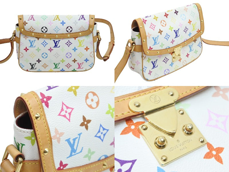 Louis Vuitton Shoulder Bag Sologne Pochette White Multicolor