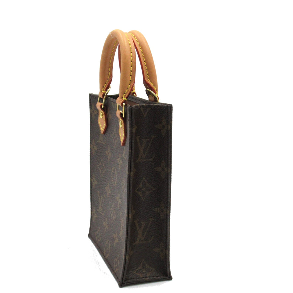Louis Vuitton Petite Sac Plat Shoulder Bag Canvas Monogram