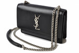 Saint Laurent- Paris Chain Shoulder Bag Sunset Leather Black