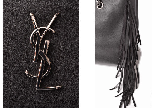 Saint Laurent- Chain Shoulder Bag Festival Fringe Black
