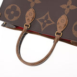 Louis Vuitton Monogram Reverse On The Go GM Brown Canvas 2way Bag