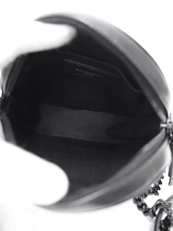 Saint Laurent- Paris Vinyl Chain Shoulder Bag Black