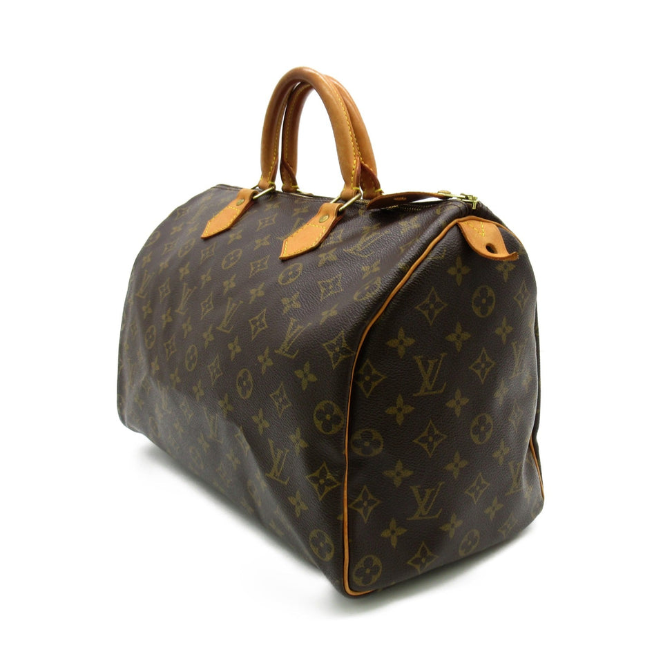 Louis Vuitton Speedy 35 Handbag PVC Coated Canvas Monogram