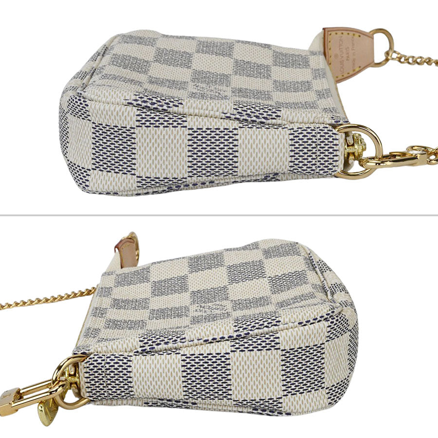 Louis Vuitton Mini Pochette Accessoire Damier Azur White