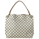 Louis Vuitton Graceful PM Shoulder Bag Damier Azur White