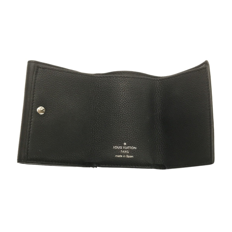 Louis Vuitton Portefeuille Lock Mini 3-fold Wallet Noir Calf Leather
