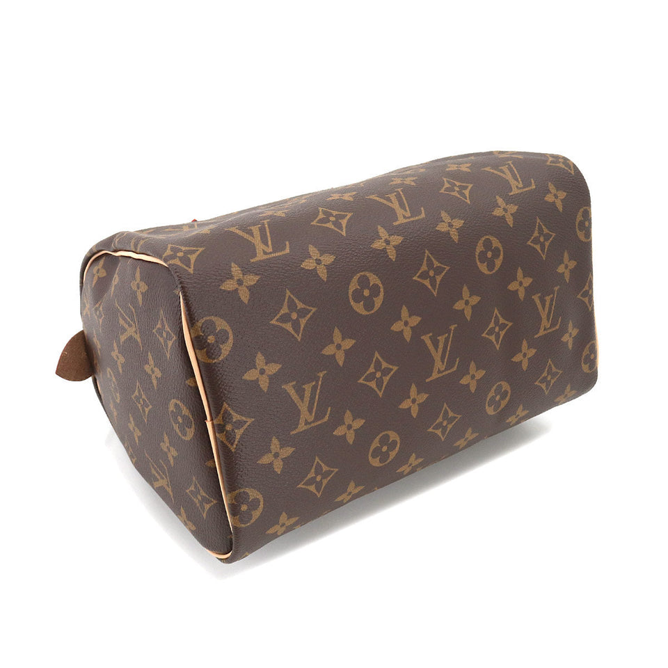 Louis Vuitton Monogram Speedy 25 Hand Bag Brown