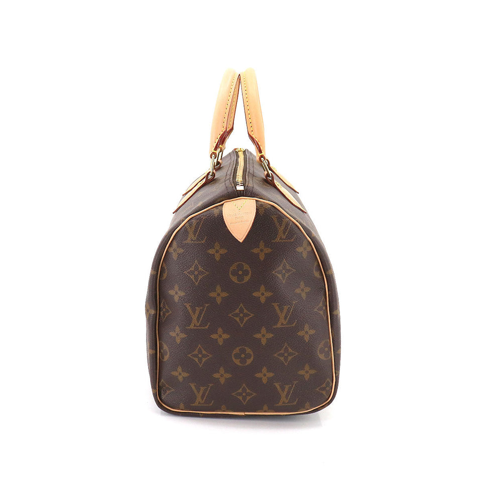 Louis Vuitton Monogram Speedy 30 Hand Bag Brown