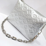 Louis Vuitton Coussin PM Monogram Embossed Lambskin Leather Silver