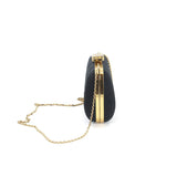 Louis Vuitton Monogram Motard Minaudière Chain Shoulder Clutch Bag Noir Black