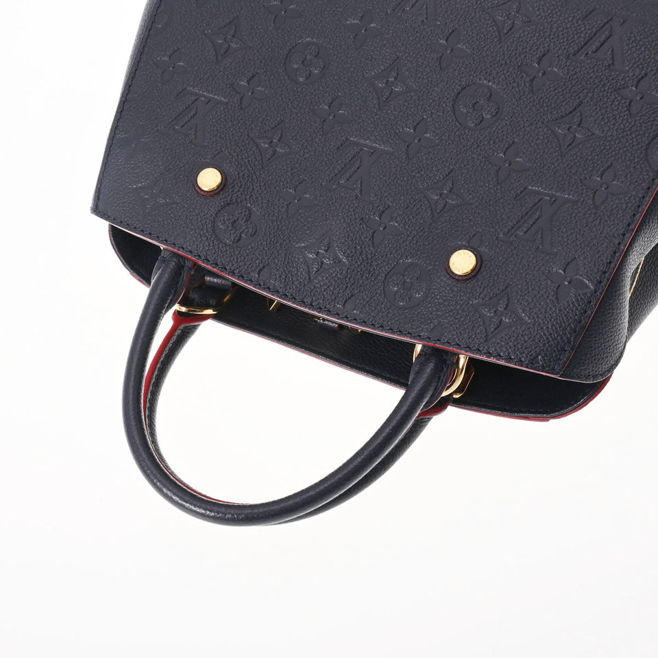 Louis Vuitton Monogram Empreinte Montaigne BB Marine Rouge