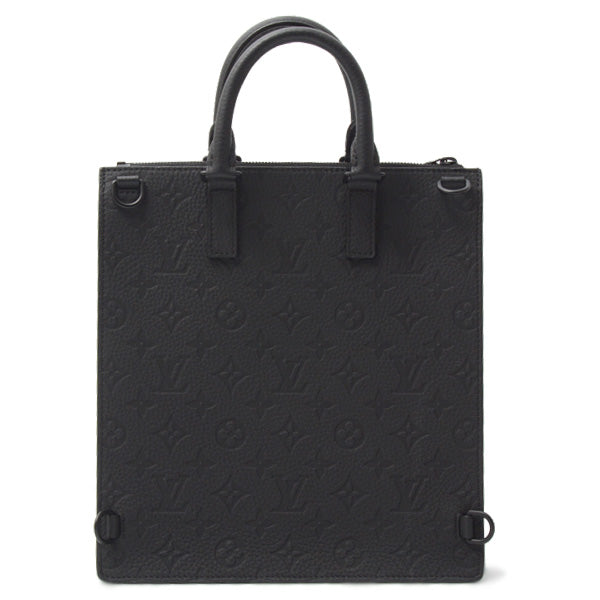 Louis Vuitton Monogram Taurillon Sac Plat Shoulder Bag Noir Black