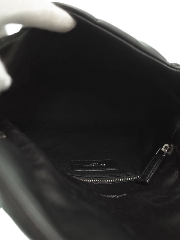 Saint Laurent- Paris Monogram Chain Shoulder Bag Black